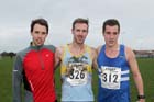 Senior mens result, from left to right: 2nd Carl Smith,  winner Andrew Wiles and 3rd Lewis Timmins 2012 North East Championships, Summerhill Country Park, Hartlepool.